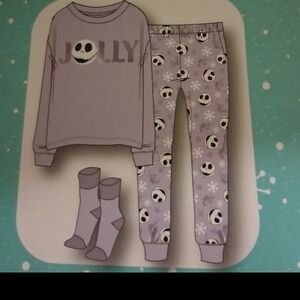 Womens Disney NIGHTMARE BEFORE CHRISTMAS HOLIDAY PAJAMAS SIZE SMALL